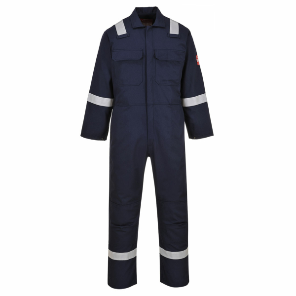 FIRE RETARDANT OVERALLS - NAVY - PORTWEST BIZ5 - Brit Direct